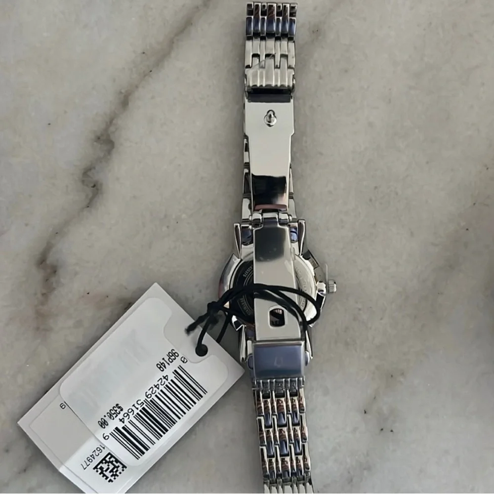 NWT Bulova Stainless Steel Diamond Watch